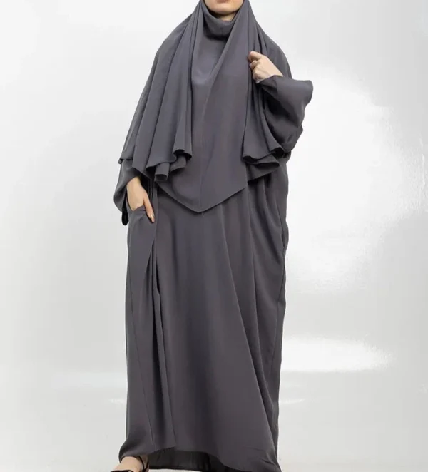 Khimar Abaya - Grey