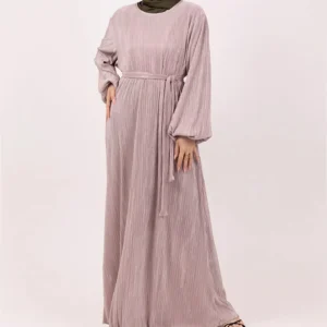 Blush Plisse Abaya