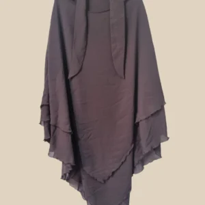 Mauve 3 Layer Diamond Khimar