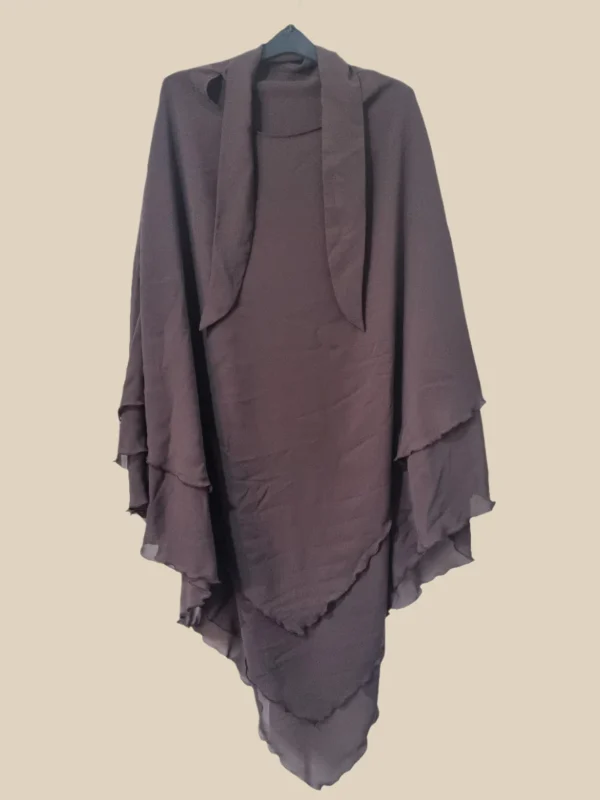 Mauve 3 Layer Diamond Khimar